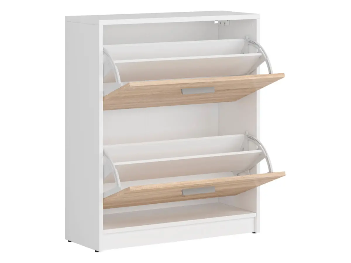 Zapatero Nepo Plus 70 cm blanco/roble sonoma