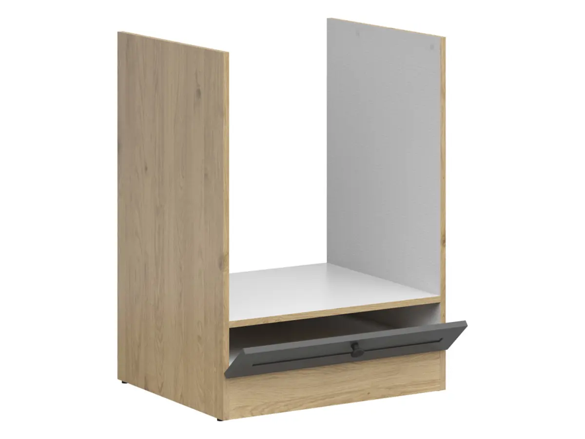 Armario de cocina para horno empotrado Junona Line 60 cm roble bernstein/grafito
