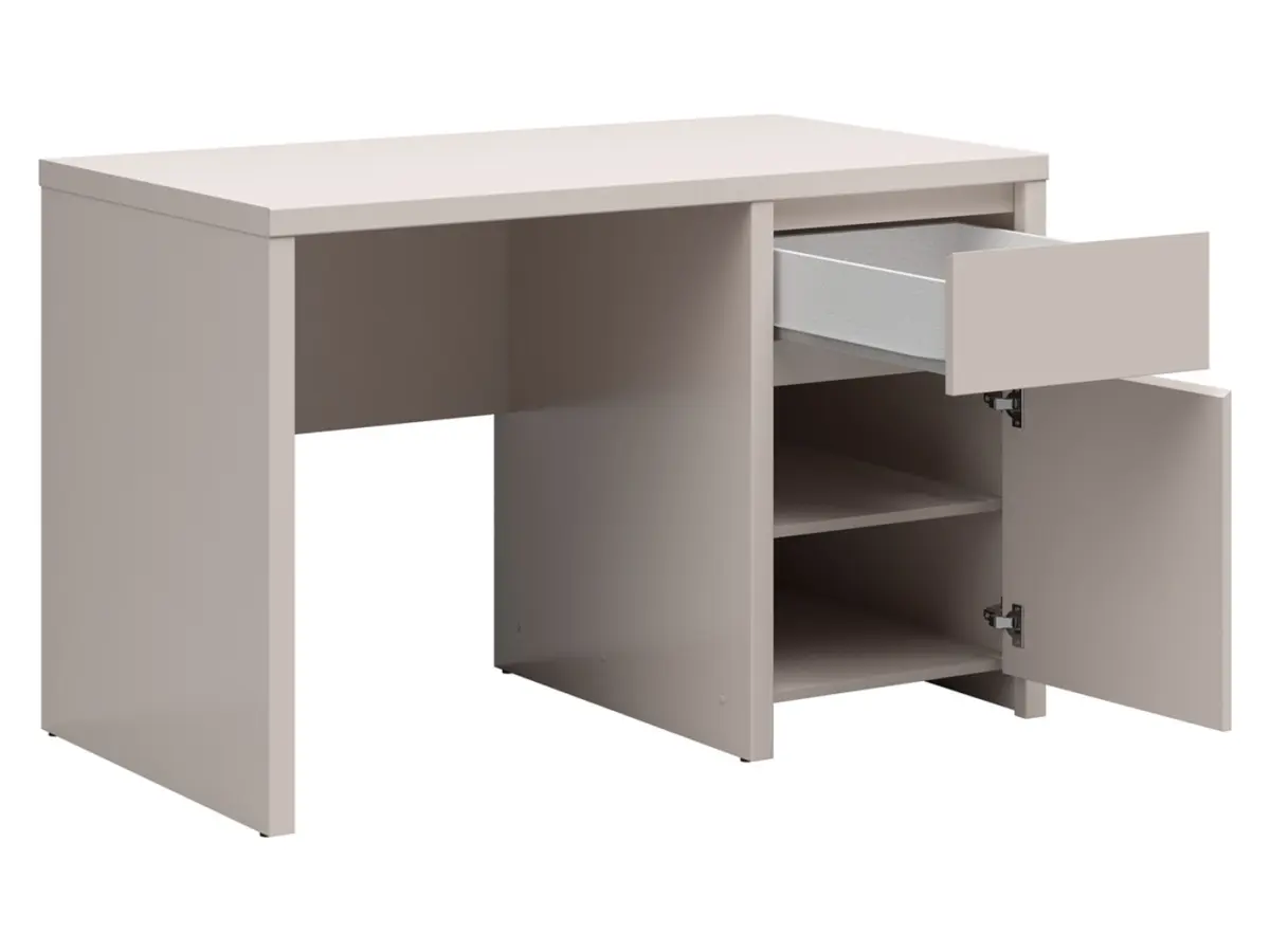 Escritorio Kaspian 120 cm con puerta y cajón cachemira