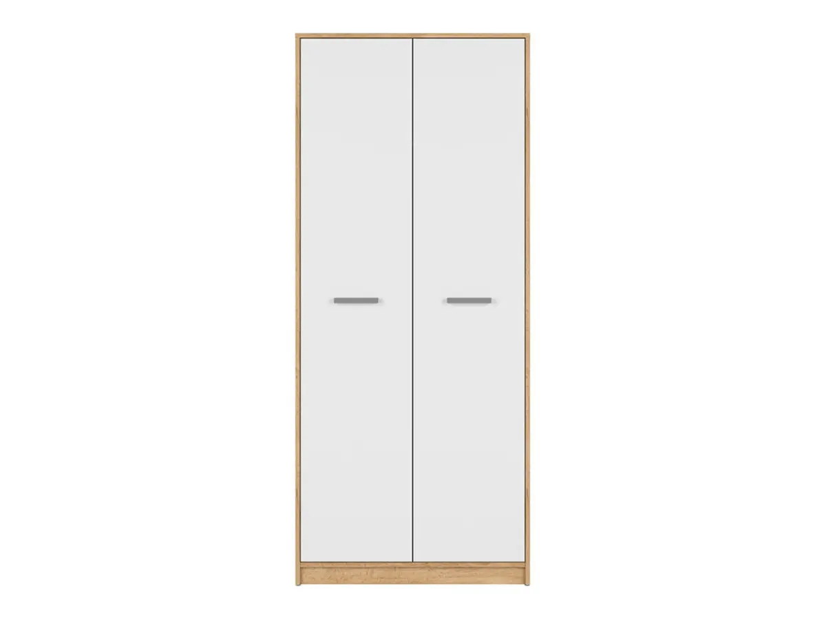 Armario de dos puertas Matos 80 cm roble wotan/blanco