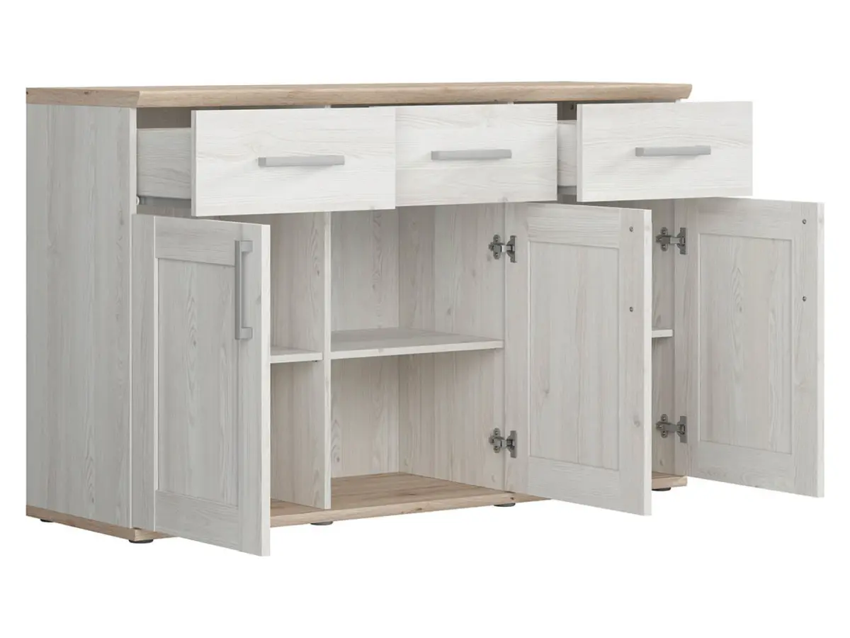 Cómoda Romance 140 cm con 3 puertas y 3 cajones alerce sibiu claro