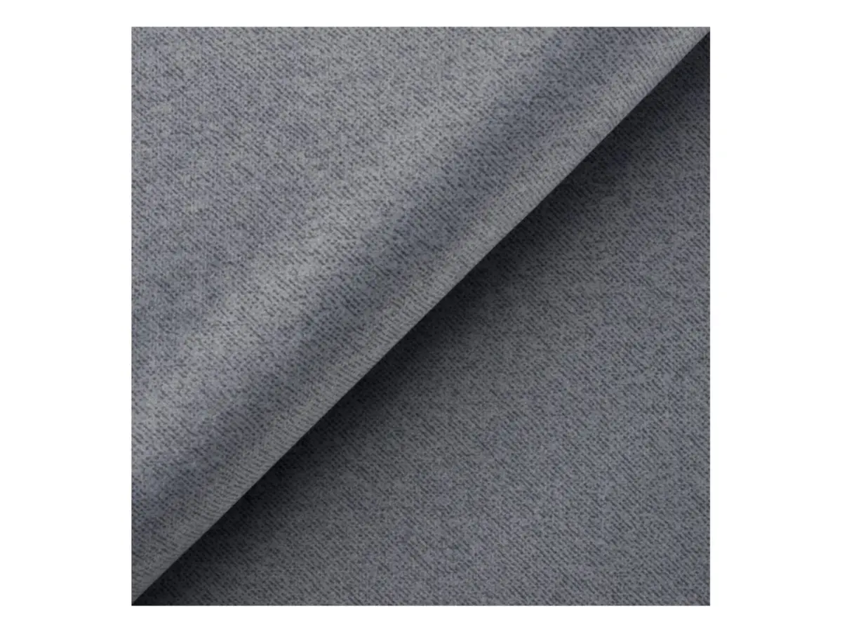 Sofá de esquina universal Brico convertible con arcón de terciopelo gris