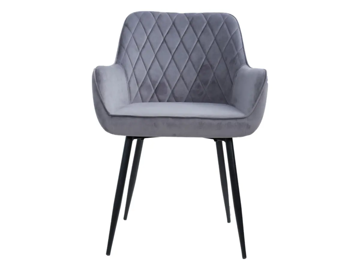 Krzesło tapicerowane Nicolas z szarego aksamitu