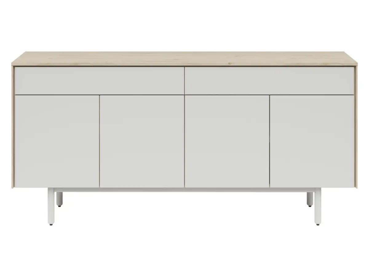 Комод Ema 180 см с 4 дверцами и 2 ящиками jackson hickory/светло-серый