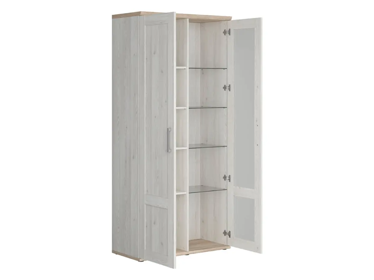 Vitrina Romance 93 cm con 2 puertas alerce sibiu claro