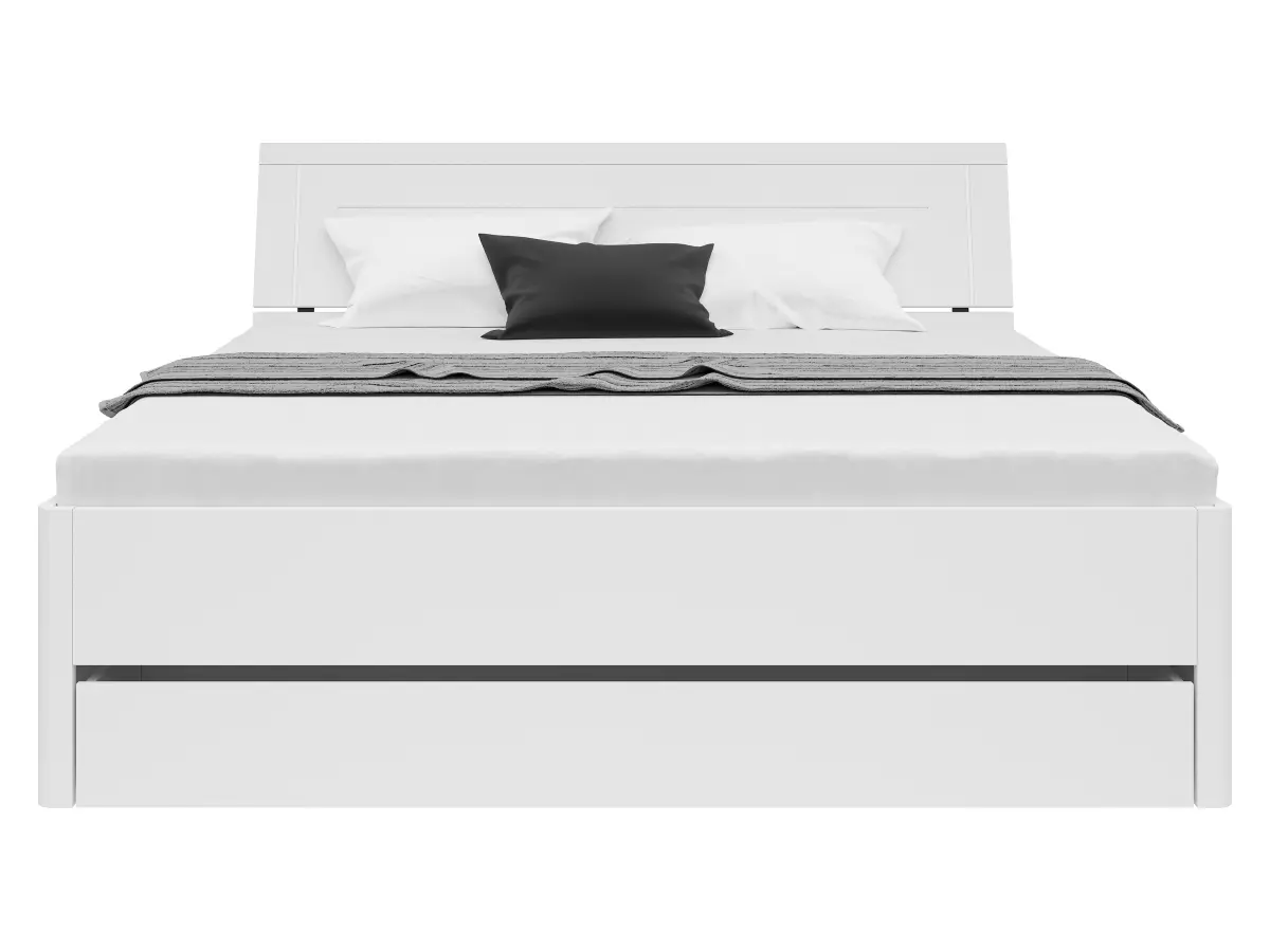 Cama Saturn 180x200 con 3 cajones blanca