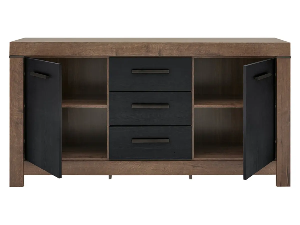 Комод Balin 160 см з 2 дверцятами та 3 шухлядами дуб монастирський/дуб чорний