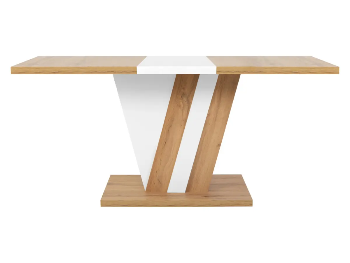 Mesa extensible Zatar 125/170x75 roble wotan/blanco