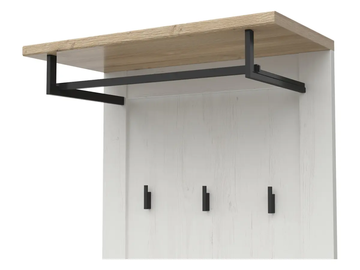 Wall-mounted coat rack for the hallway Loksa grandson oak