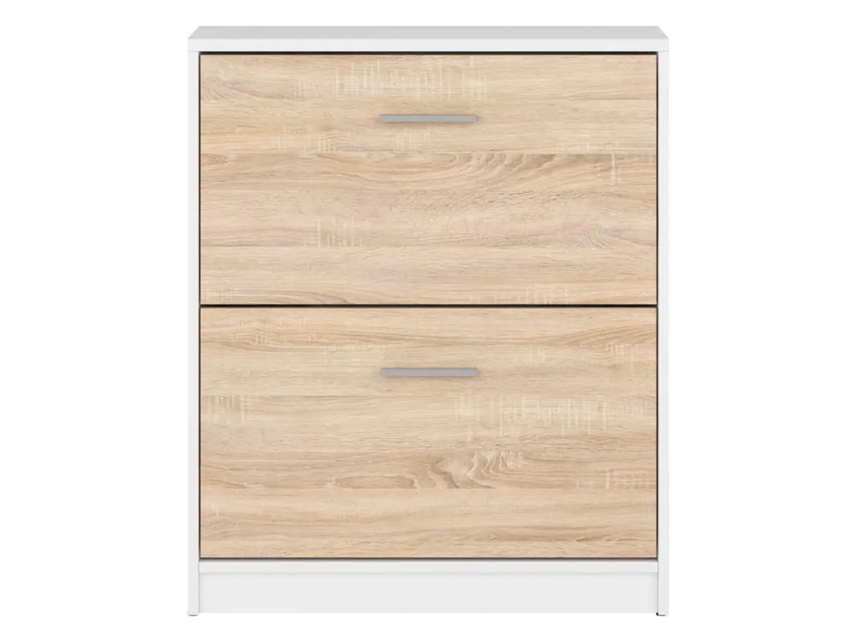 Zapatero Nepo Plus 70 cm blanco/roble sonoma