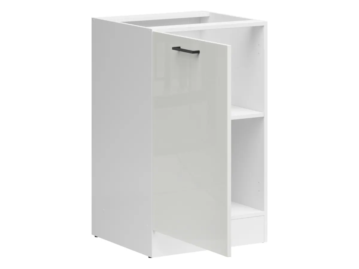 Mueble bajo de cocina Junona Line 50 cm izquierdo brillo tiza
