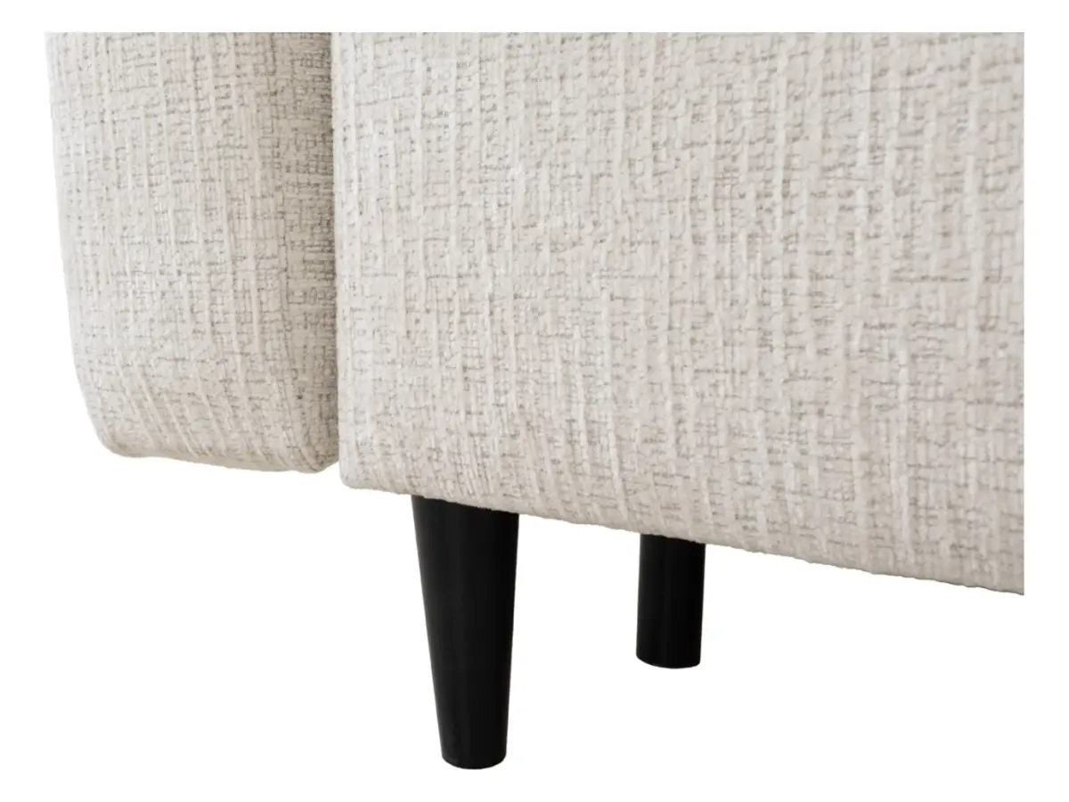 Диван тримісний Sorella розкладний з нішею для білизни шеніловий перловий