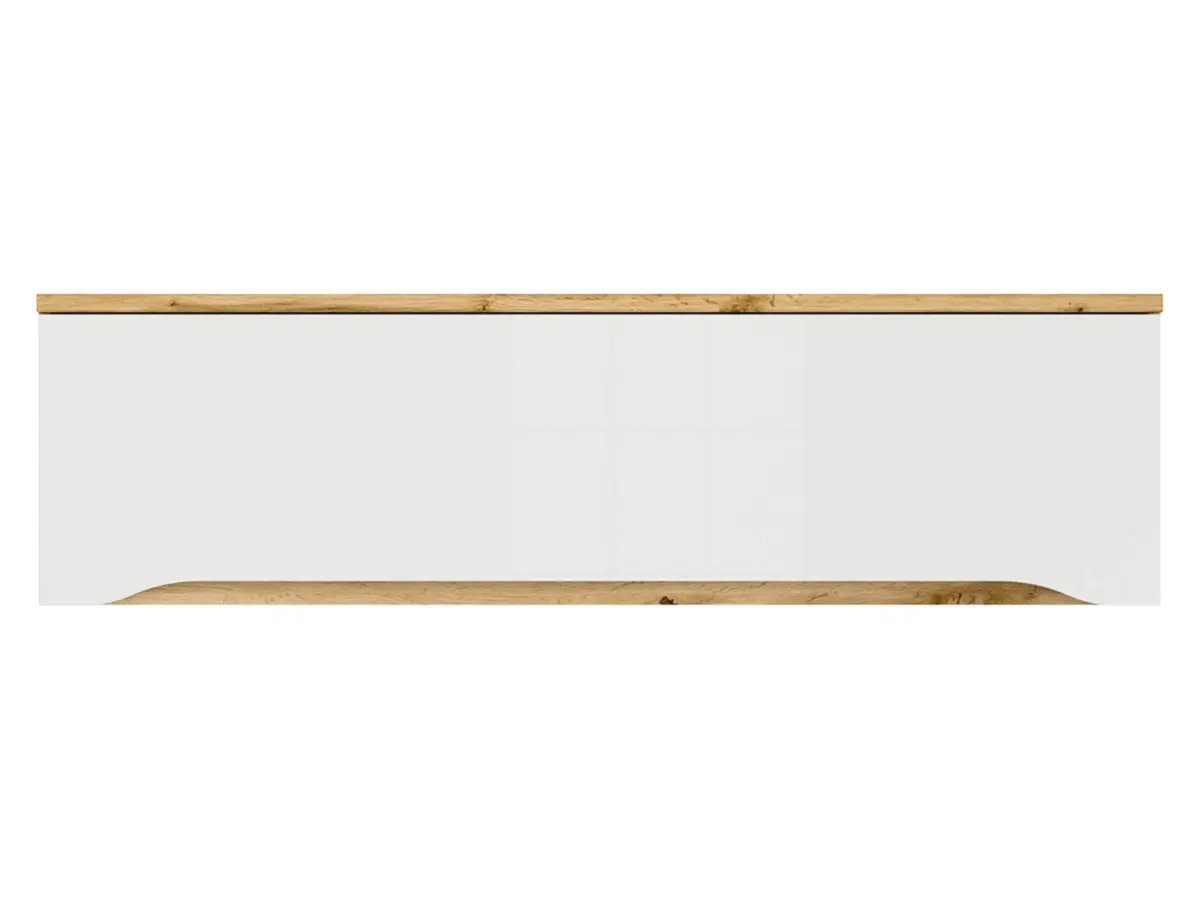 Шкаф навесной Nuis 135 см открытый дуб вотан/белый глянец