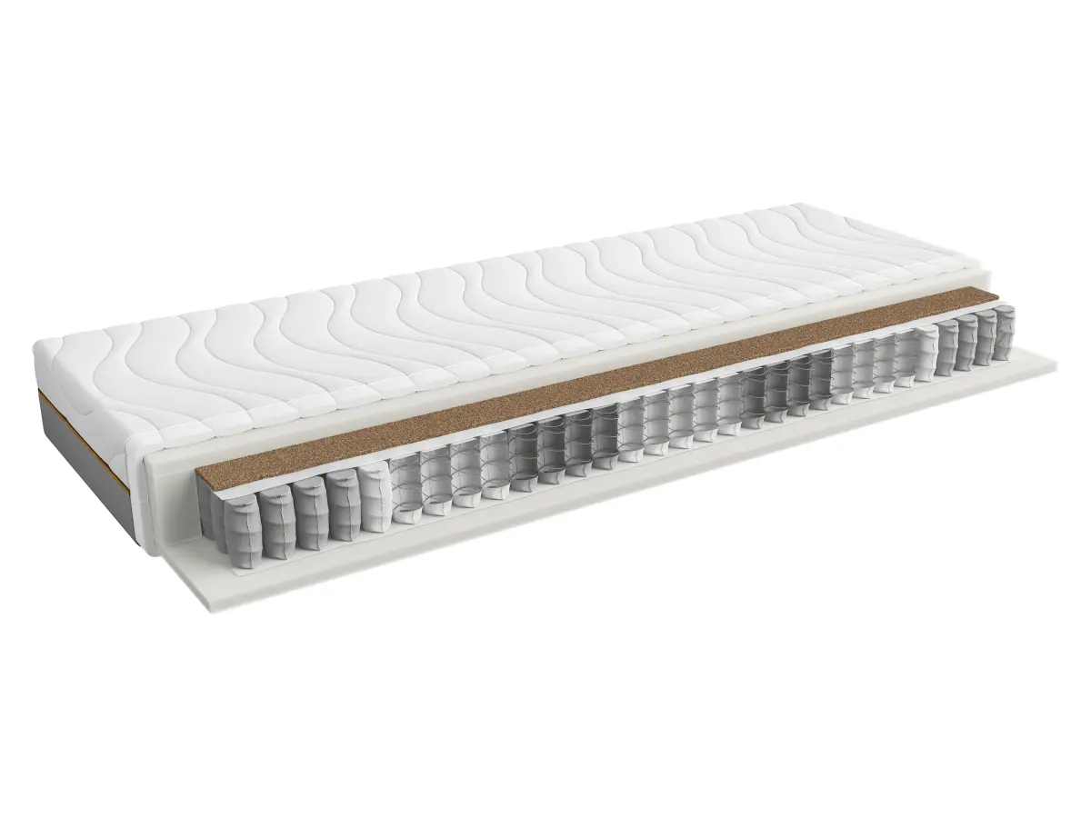 Conjunto de cama Nepo Plus roble noble con somier y colchón Ceres 140x200