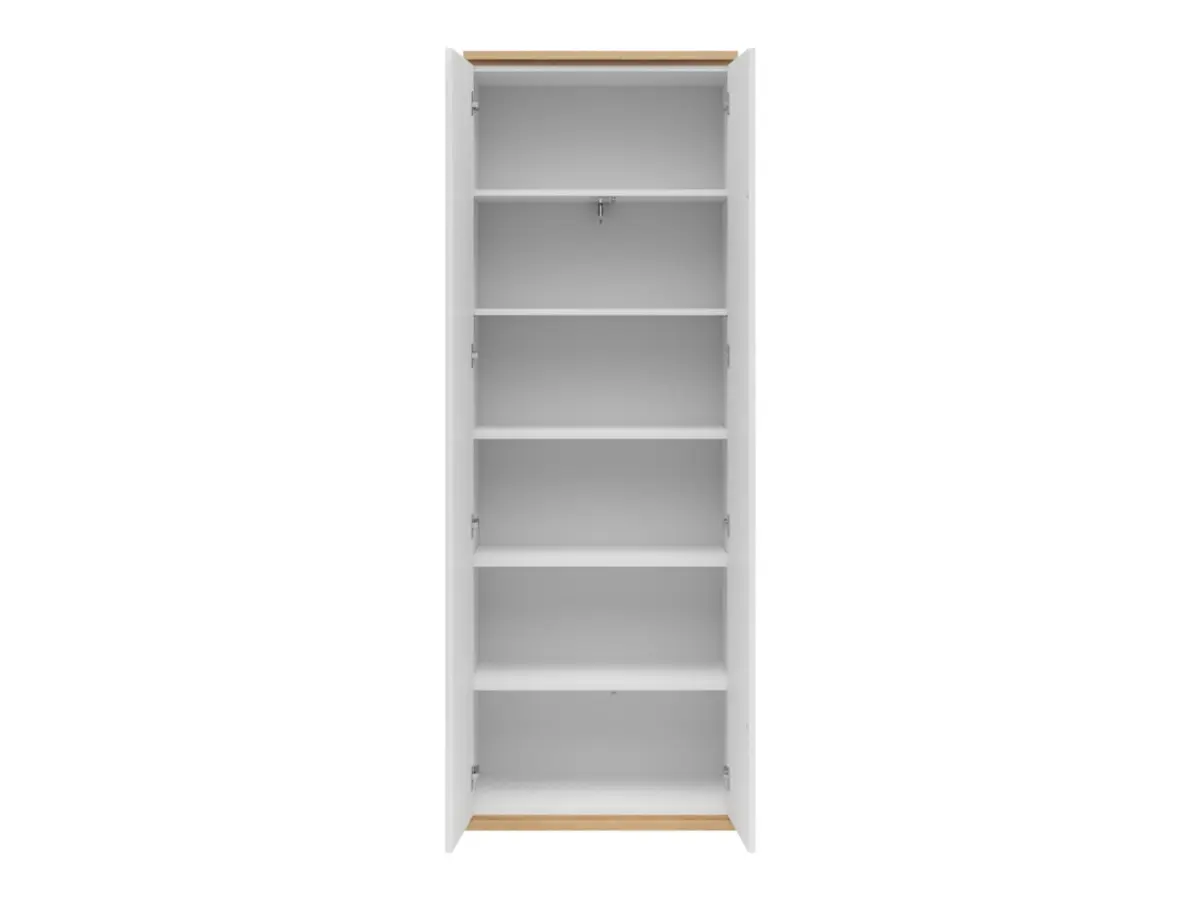 Estantería para recibidor Yamael con puertas roble artisan/blanco