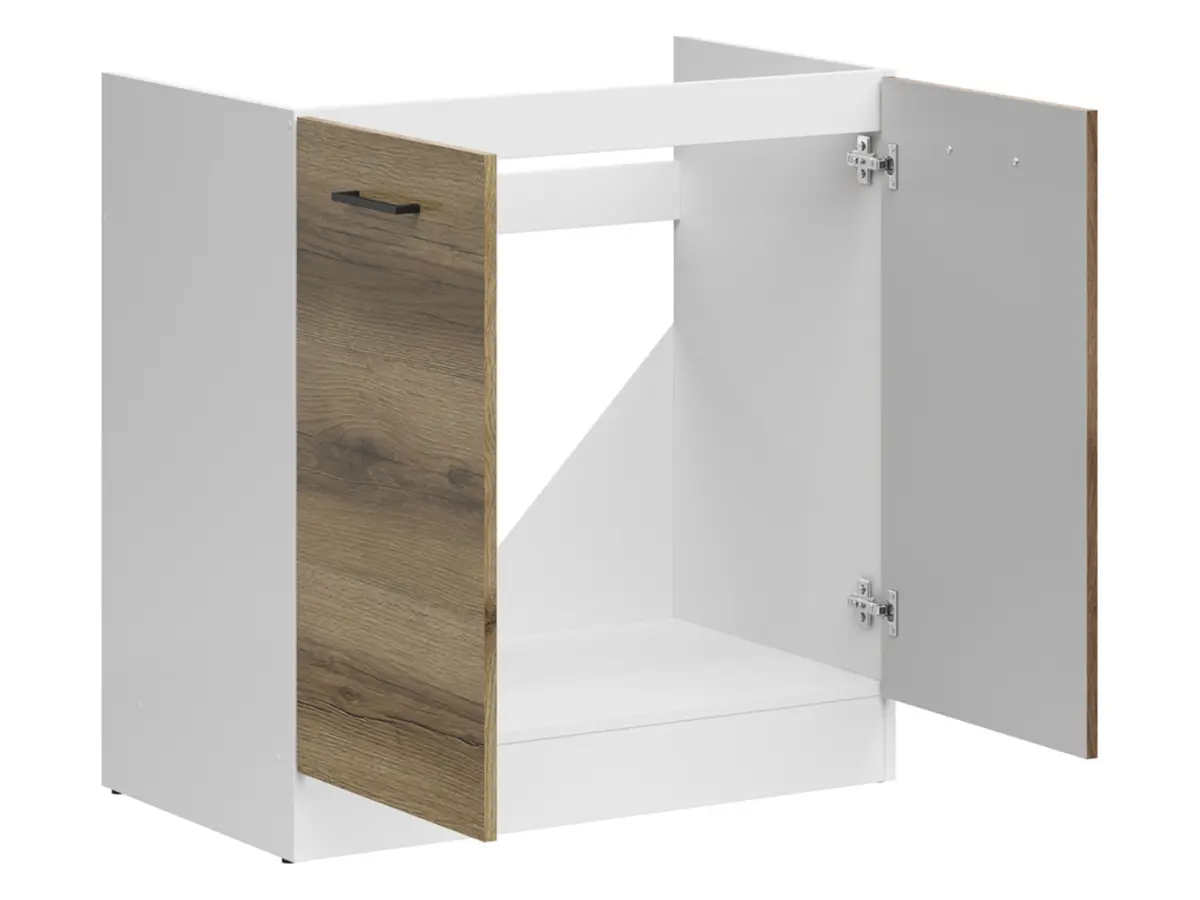 Mueble de cocina bajo fregadero Junona Line 80 cm roble delano claro