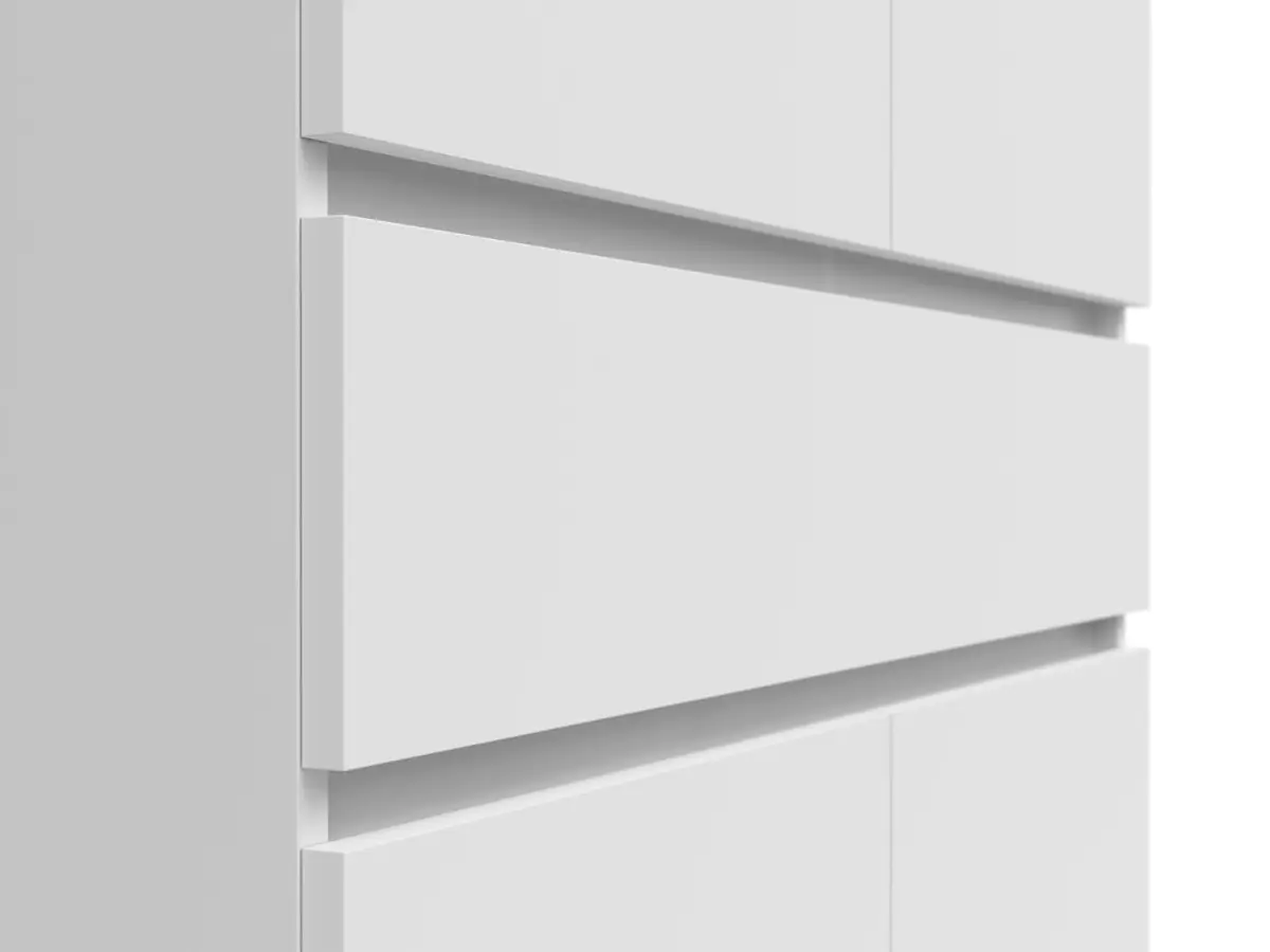 Estantería para pasillo Yamael 90 cm con 4 puertas y un cajón blanca