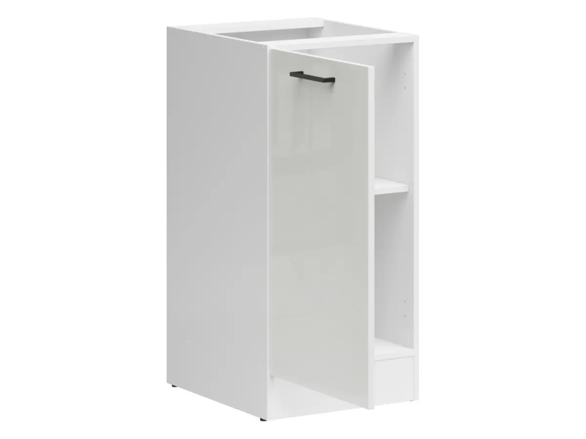 Mueble de cocina inferior Junona Line 40 cm izquierdo brillo tiza