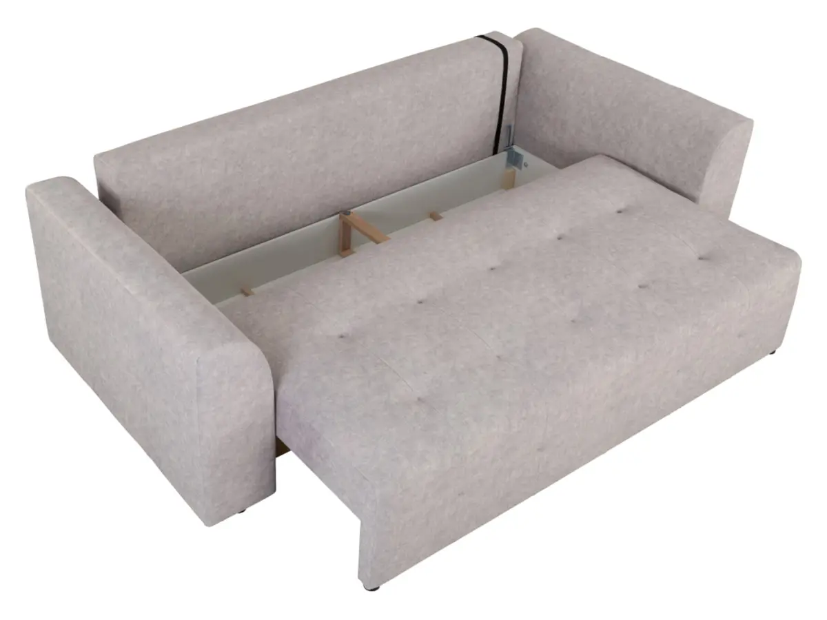 Sofá de tres plazas Royal IV plegable con arcón taupe