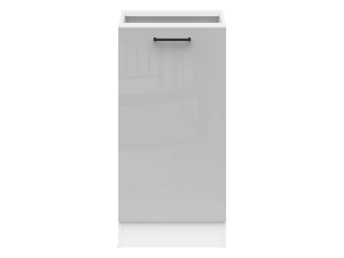 Mueble bajo de cocina Junona Line 50 cm izquierdo gris claro brillo