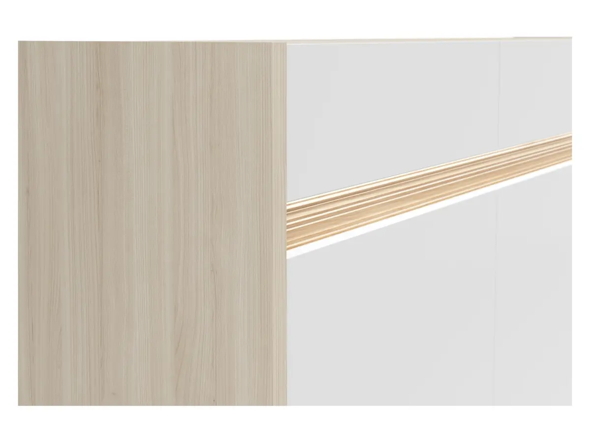 Cómoda Kim con 3 puertas y 3 cajones roble riva claro/blanco