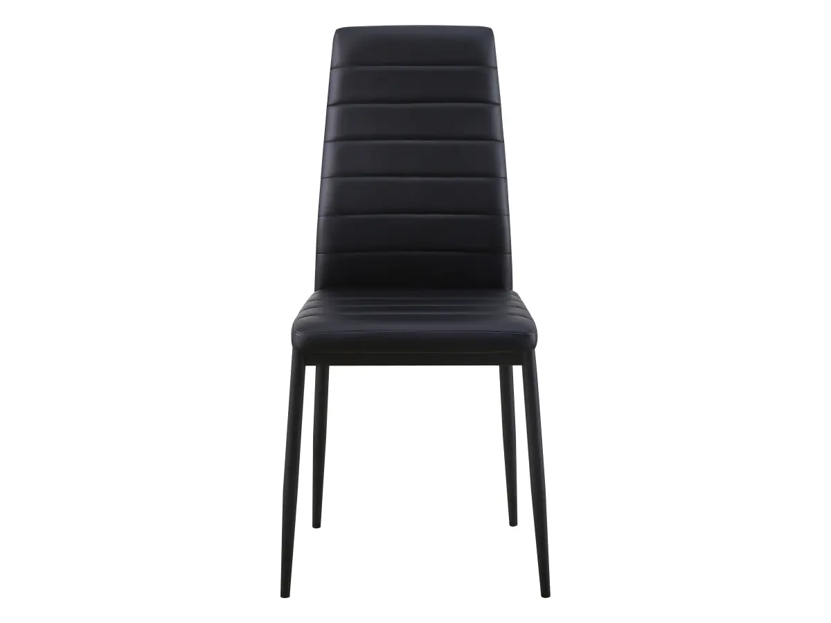 Silla tapizada Wani ecopiel negra