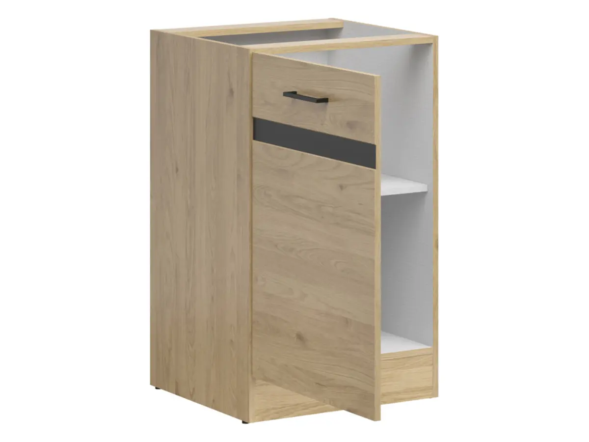 Armario de cocina inferior Junona Line 50 cm izquierdo con puerta roble bernstein