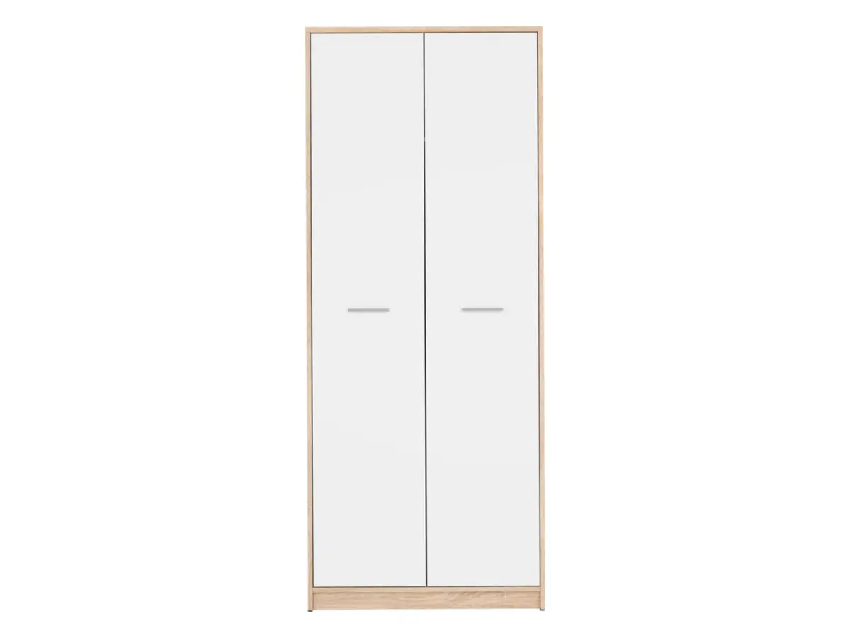 Armario de dos puertas Nepo Plus 80 cm roble sonoma/blanco
