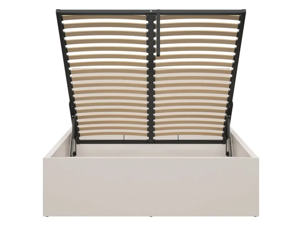 Cama Tetrix 140x200 con somier y contenedor cachemira