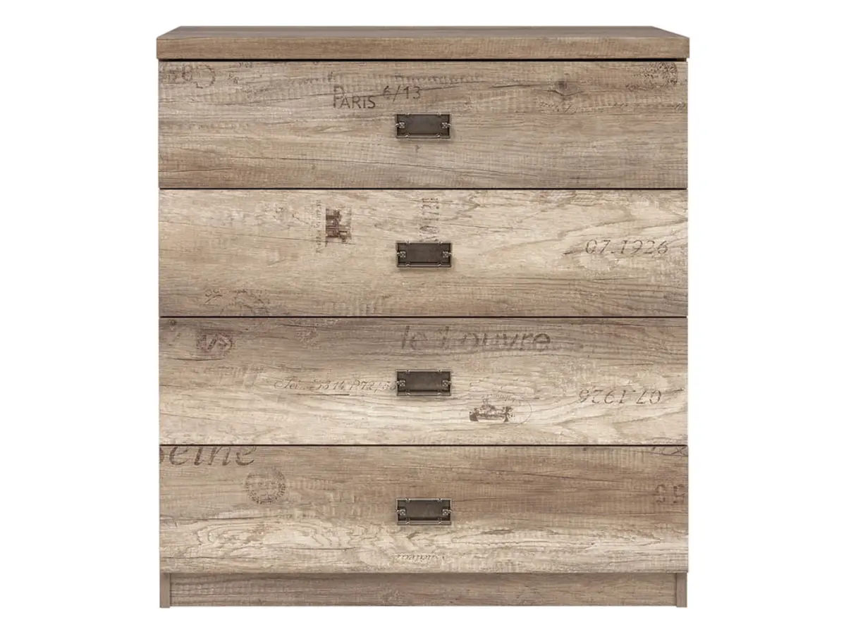 Комод Malcolm 80 см с 4 ящиками дуб canyon monument принт