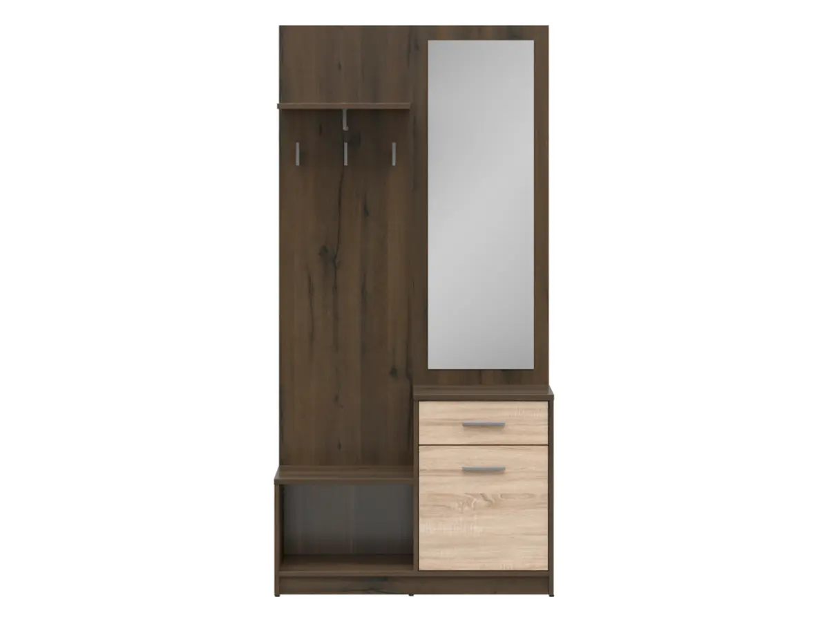 Conjunto de recibidor Nepo Plus 90 cm roble noble/roble sonoma