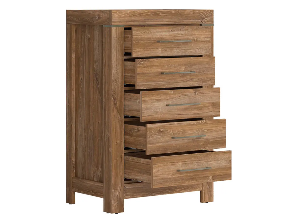Cómoda Gent 70 cm con 5 cajones roble stirling