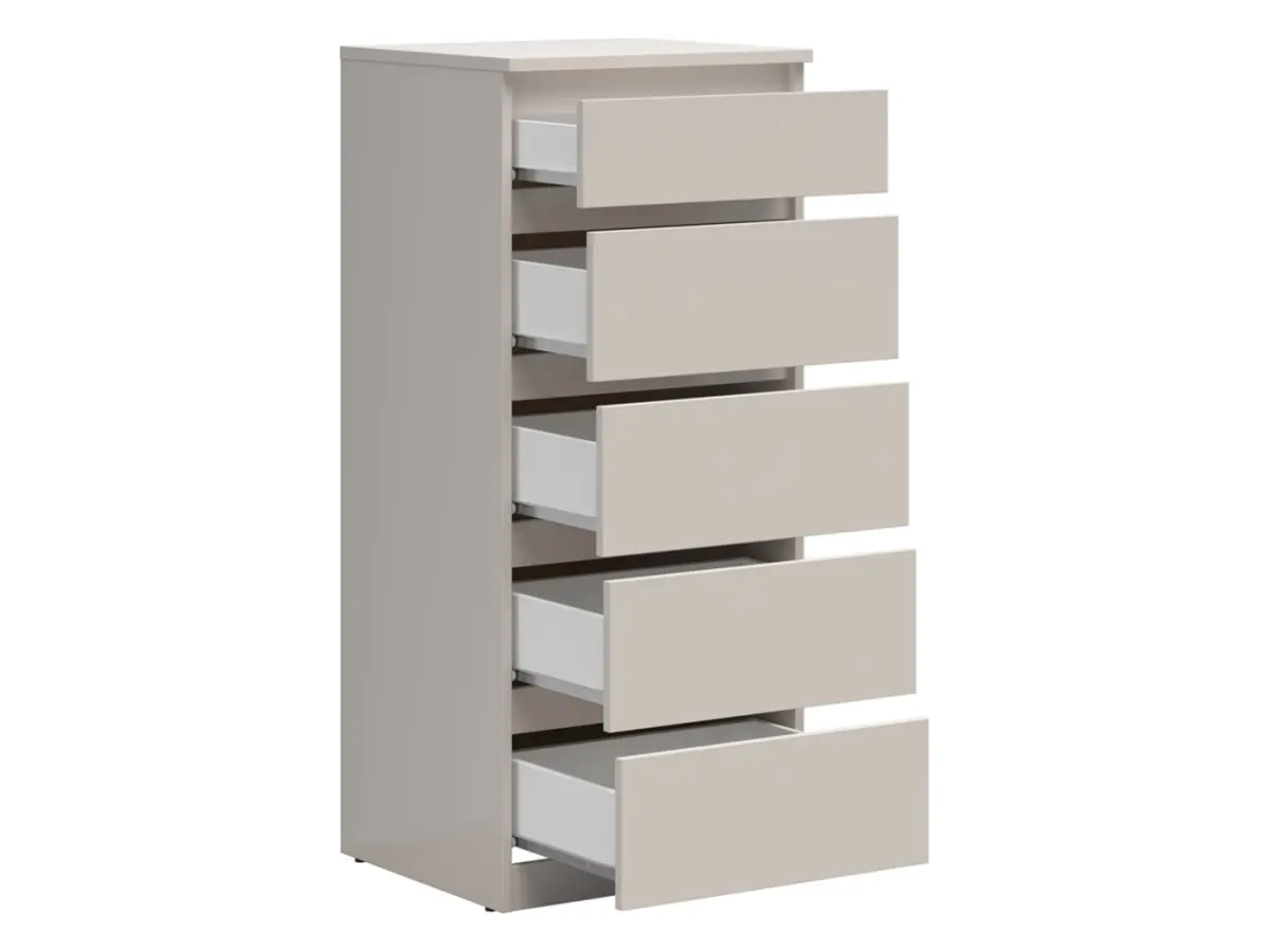Komoda Tetrix 50 cm z 5 szufladami kaszmir