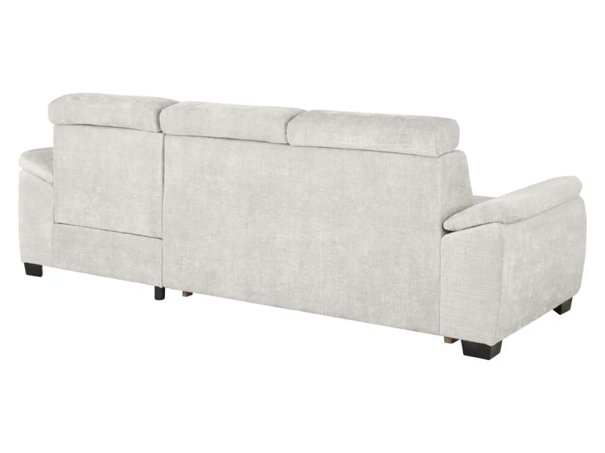 Sofá rinconera derecho Aguda convertible con arcón beige