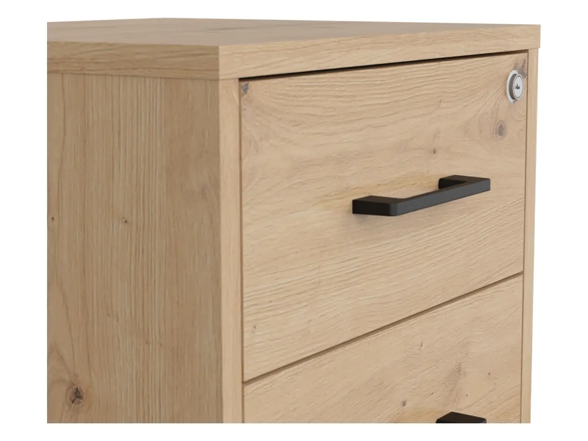 Cajonera Space Office 42 cm con 3 cajones roble artisan