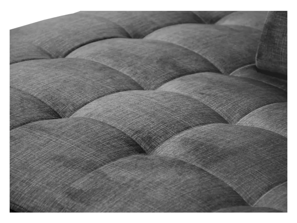 Sofá rinconera izquierdo Aragon extensible con reposacabezas y asiento regulables gris