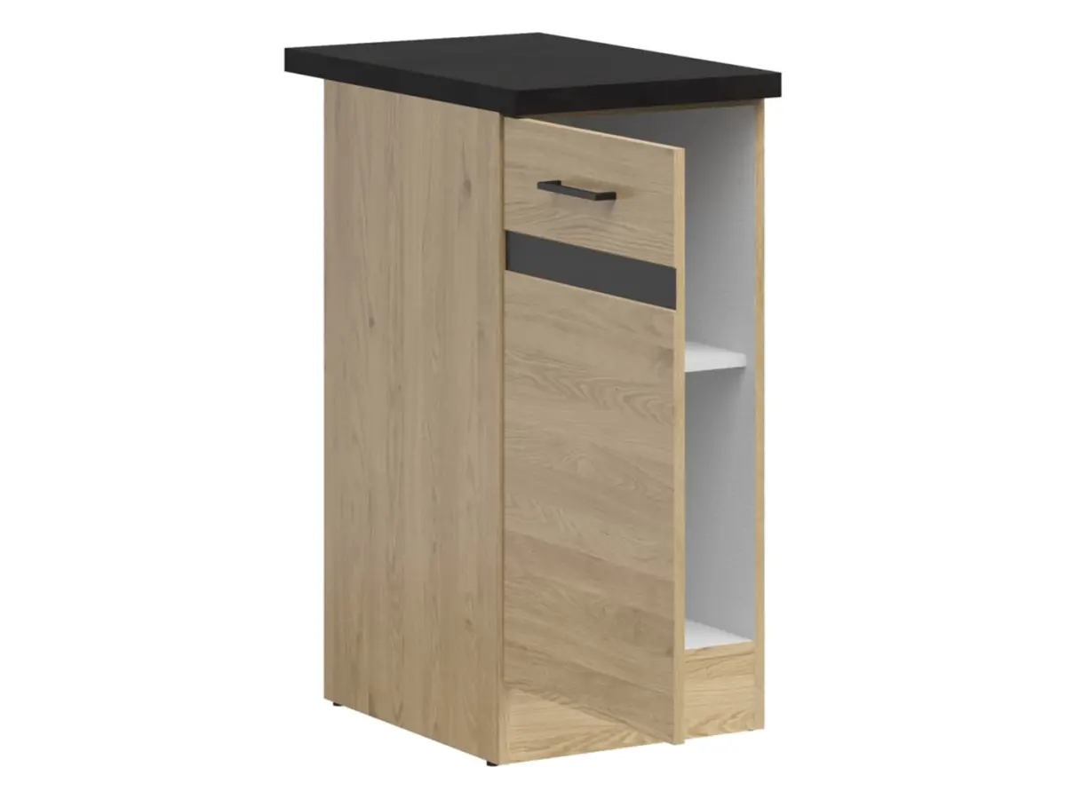 Mueble bajo de cocina Junona Line 40 cm izquierdo roble bernstein con encimera