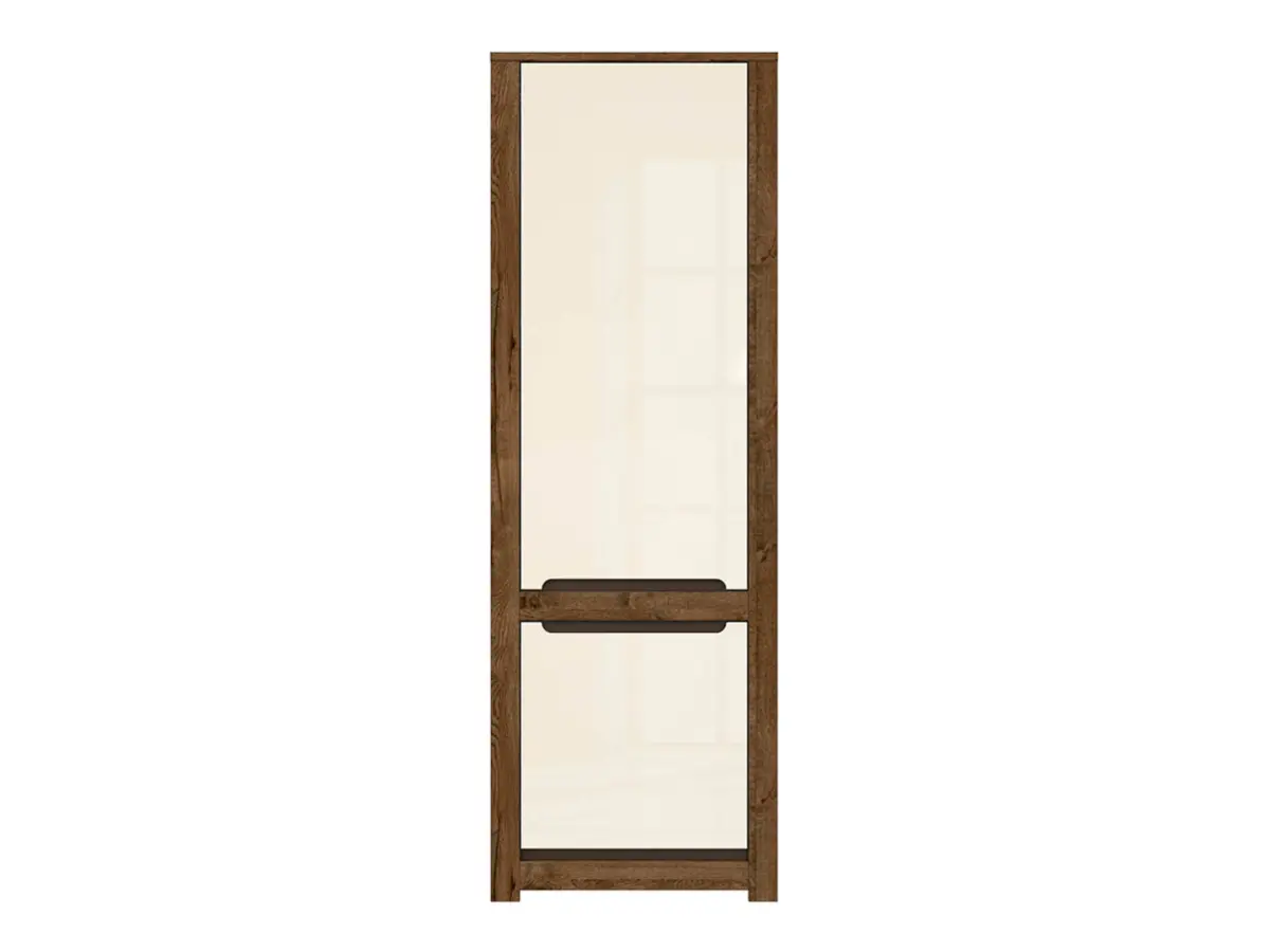 Estantería Ruso 69 cm con 2 puertas roble april/brillo perlado