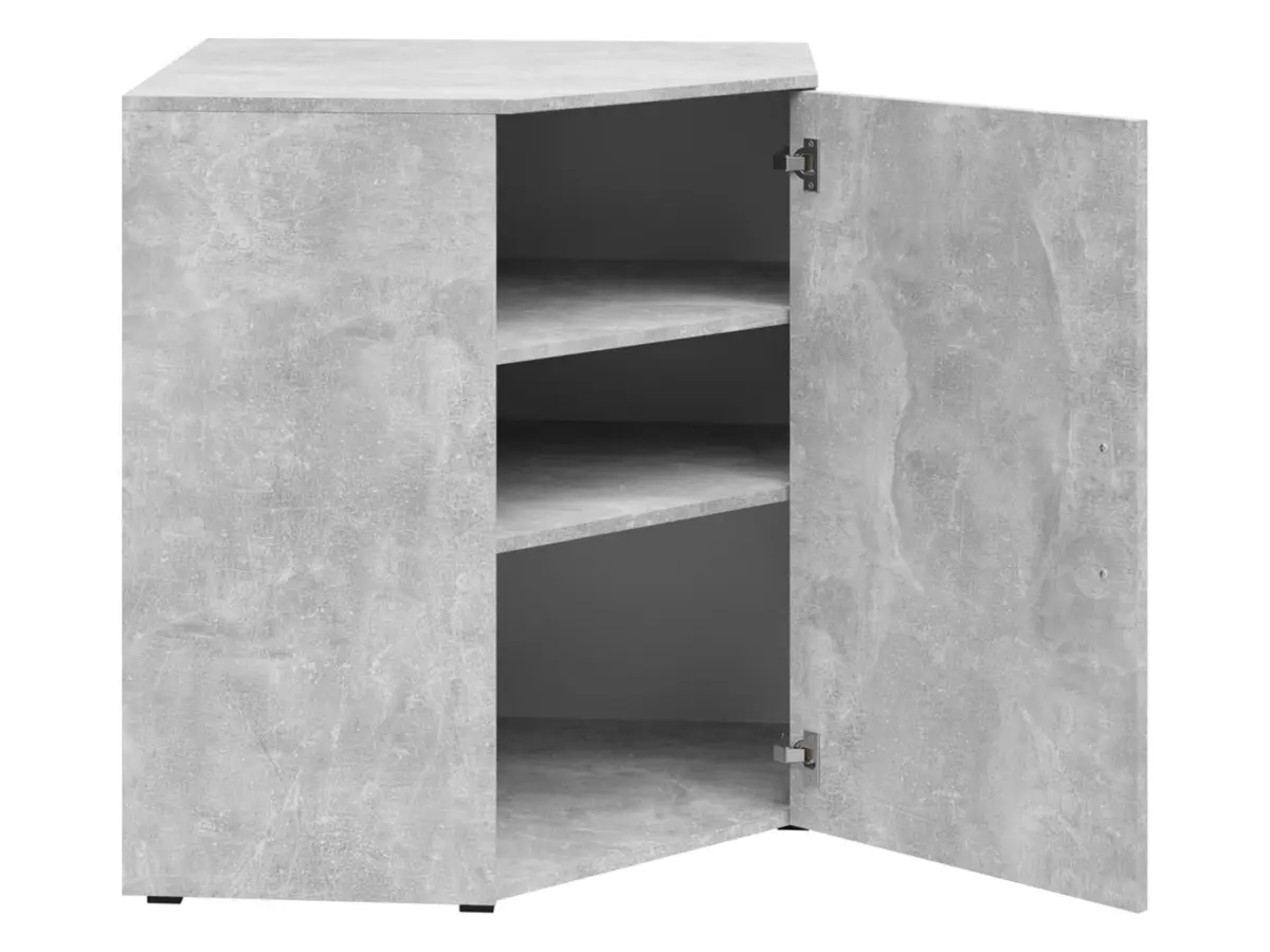 Estantería de esquina MultiDo 71,5x71,5 cm con puertas atelier claro