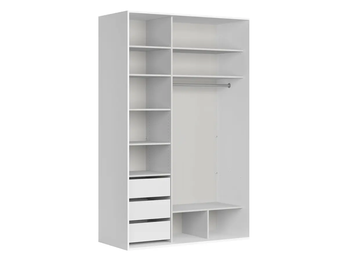 Armario corredero Flex 150 cm con espejo blanco