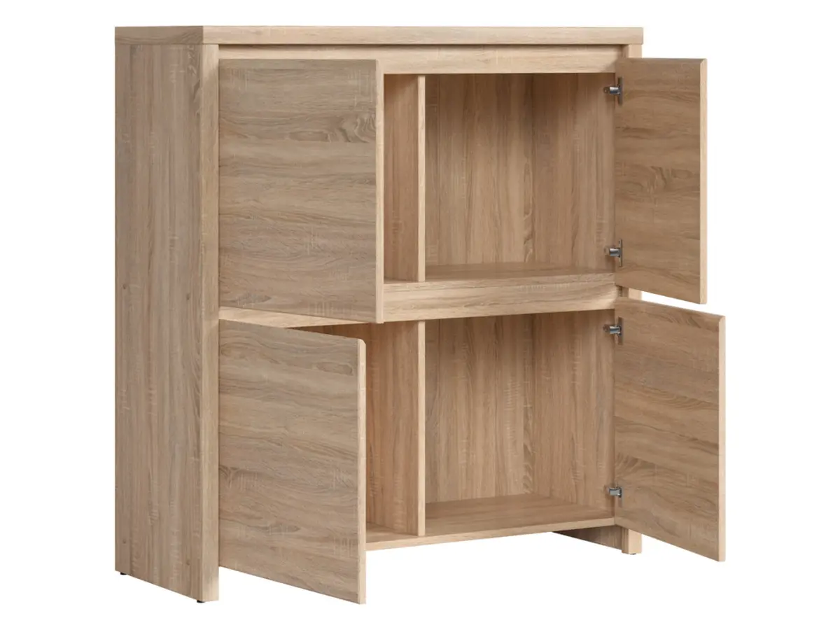 Armario Kaspian 105 cm de cuatro puertas roble sonoma