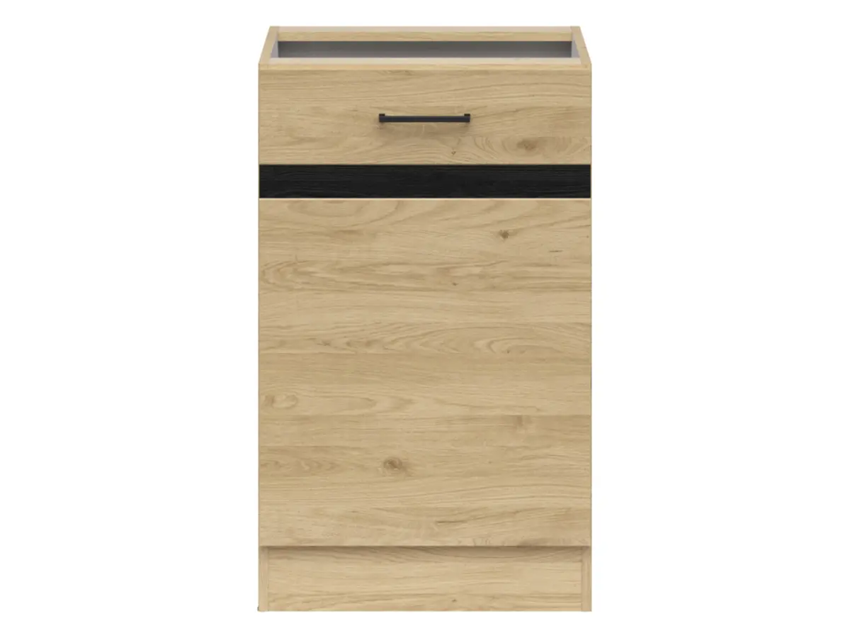 Armario de cocina inferior Junona Line 50 cm izquierdo con puerta roble bernstein