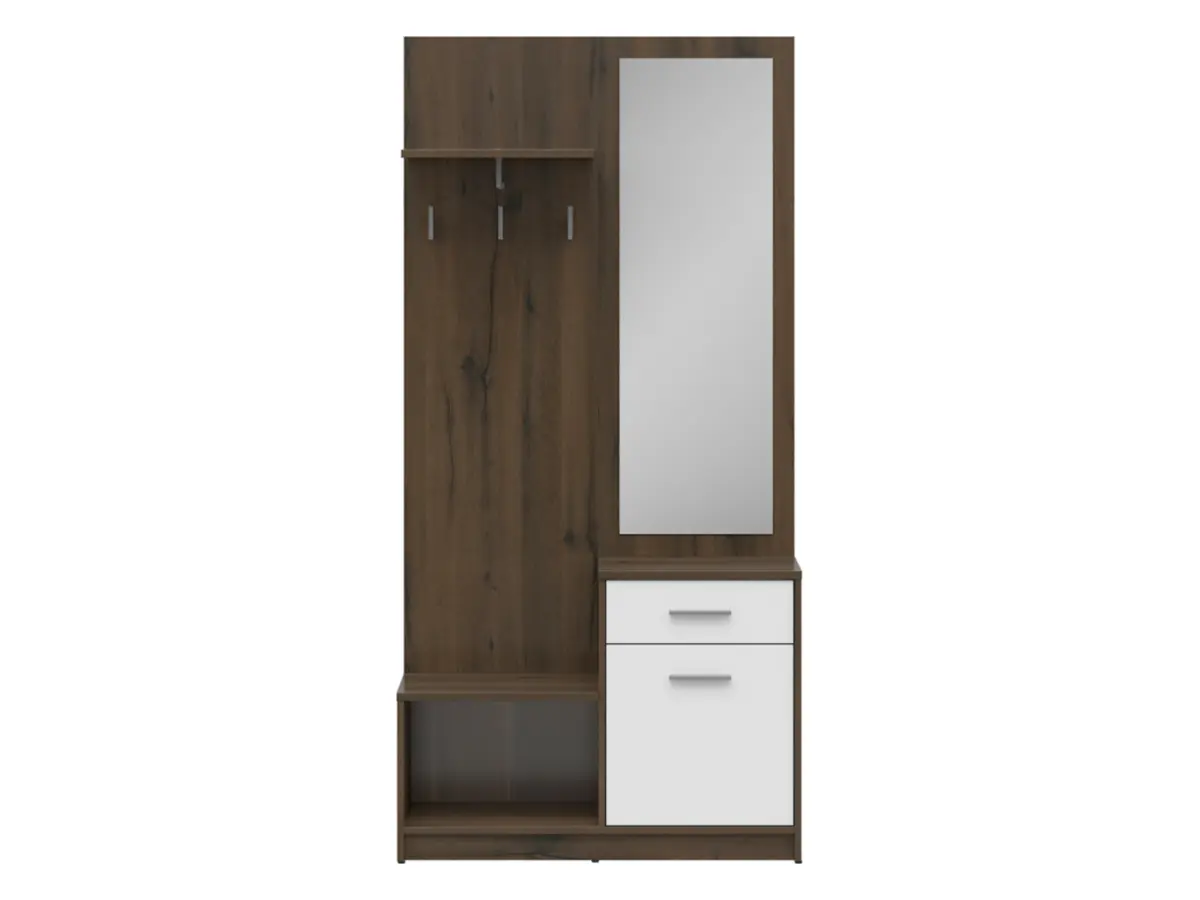 Set de recibidor Nepo Plus 90 cm roble noble/blanco