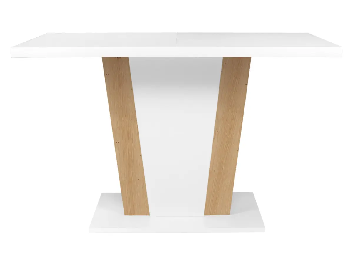 Mesa extensible Zalder 120/160x68 roble artisan/blanco