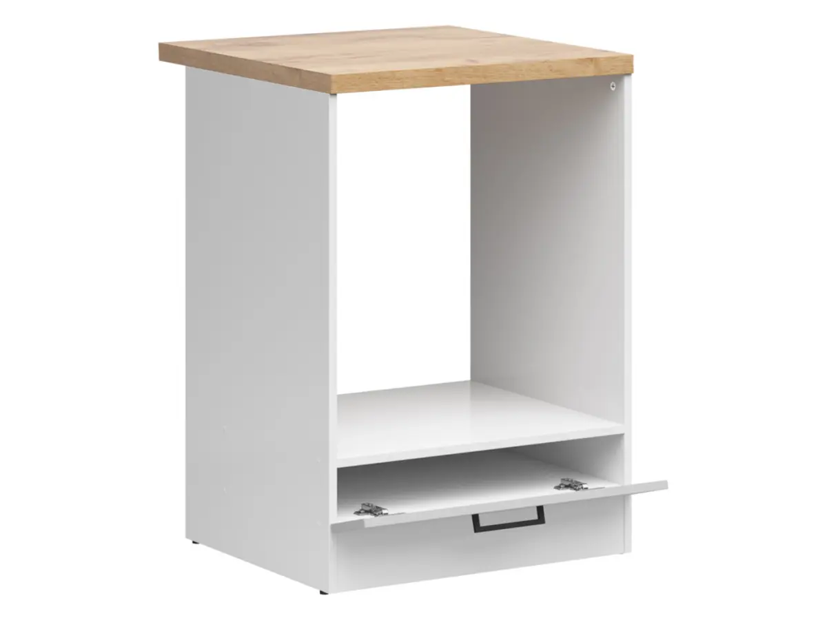 Mueble de cocina para horno encastrable Junona Line 60 cm gris claro brillo con encimera