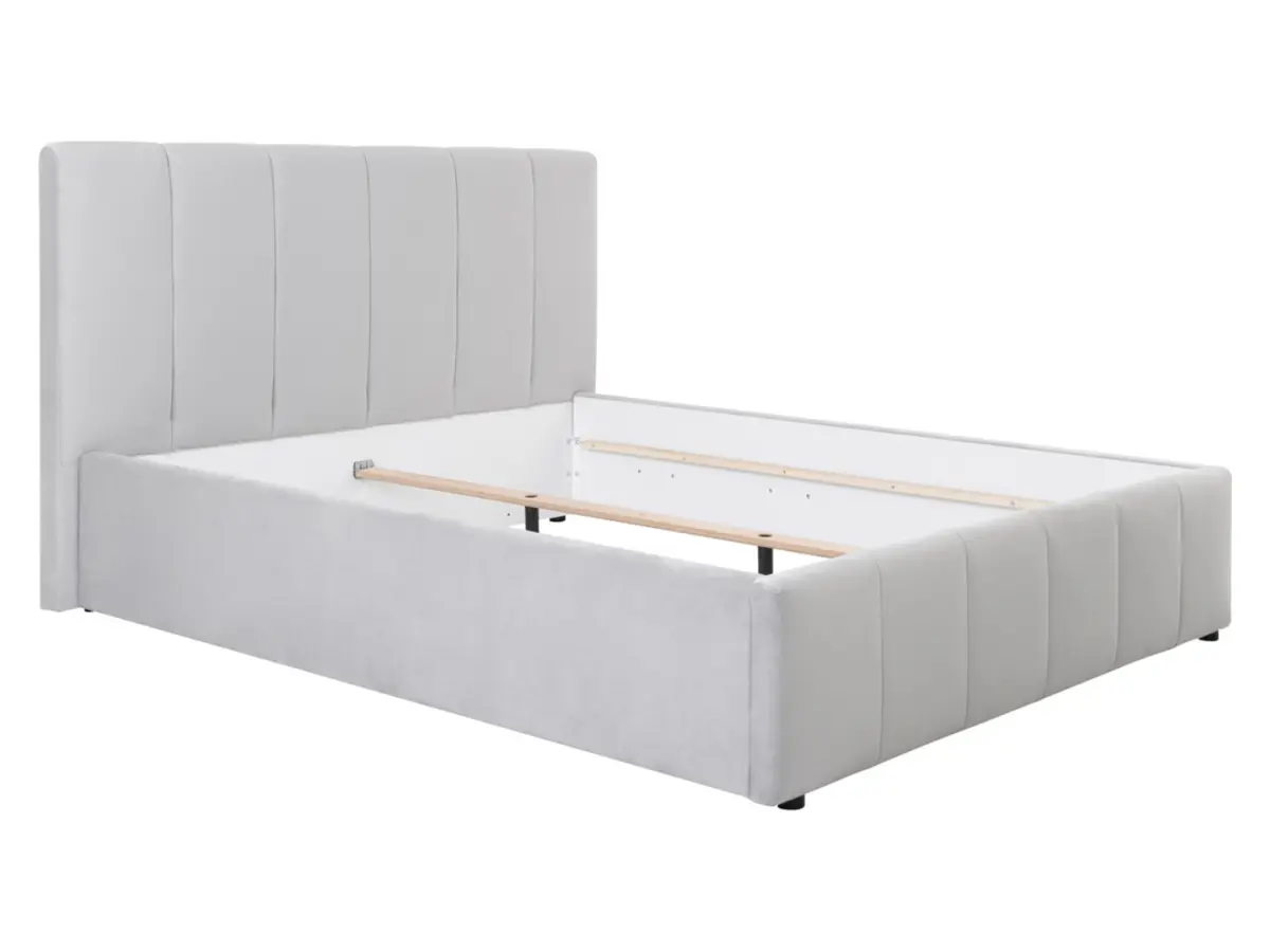 Cama tapizada Lones 160x200 gris