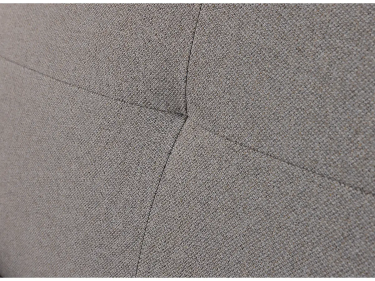 Sofá cama de tres plazas Maro plegable con arcón, tela trenzada gris