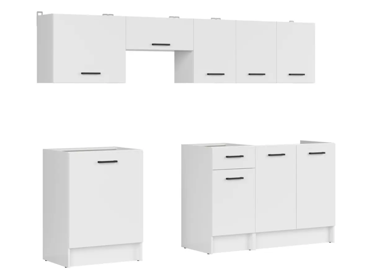 Conjunto de cocina Sara Line 240 cm blanco