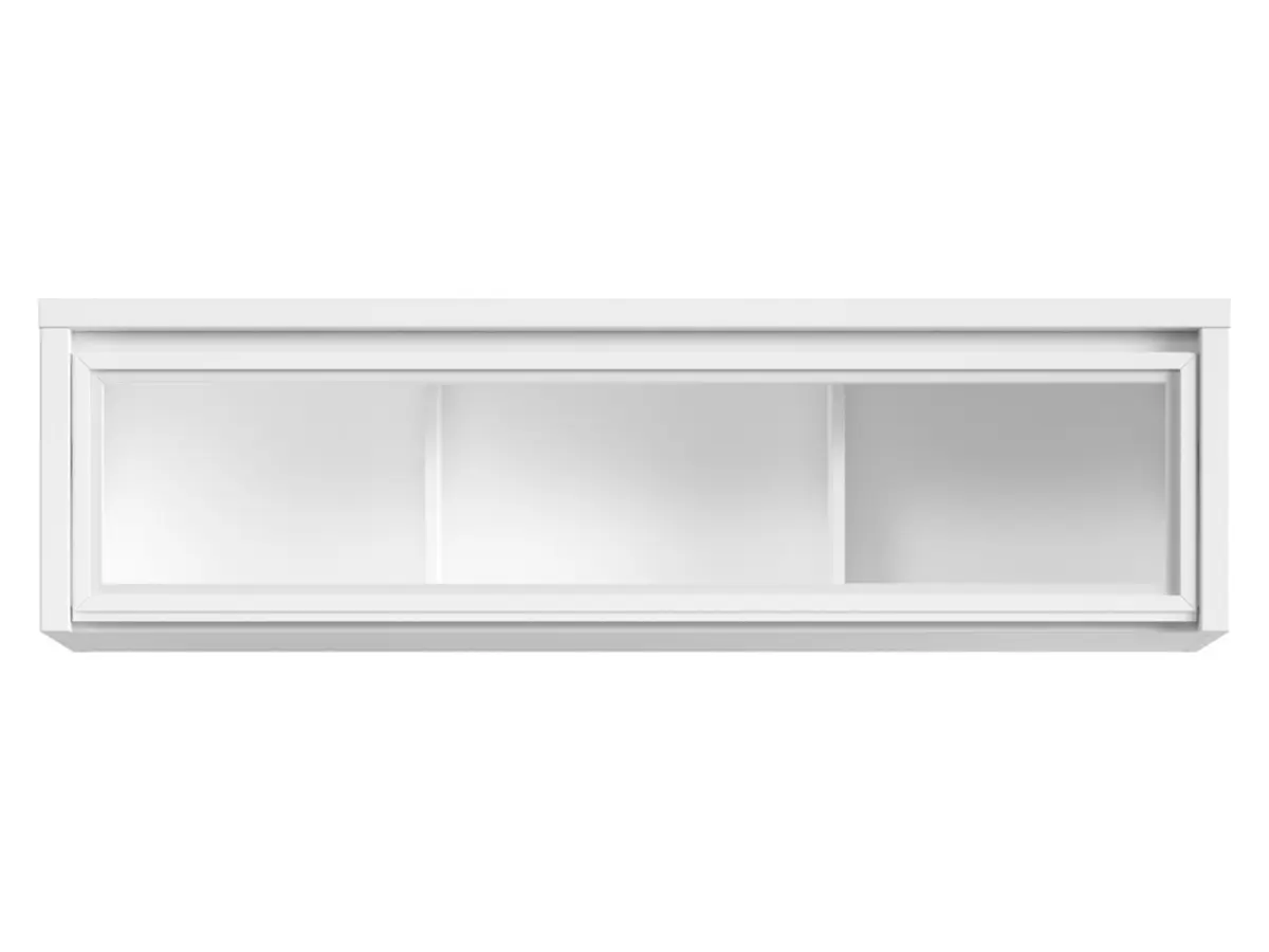 Vitrina colgante Kaspian 144 cm con puertas blanca