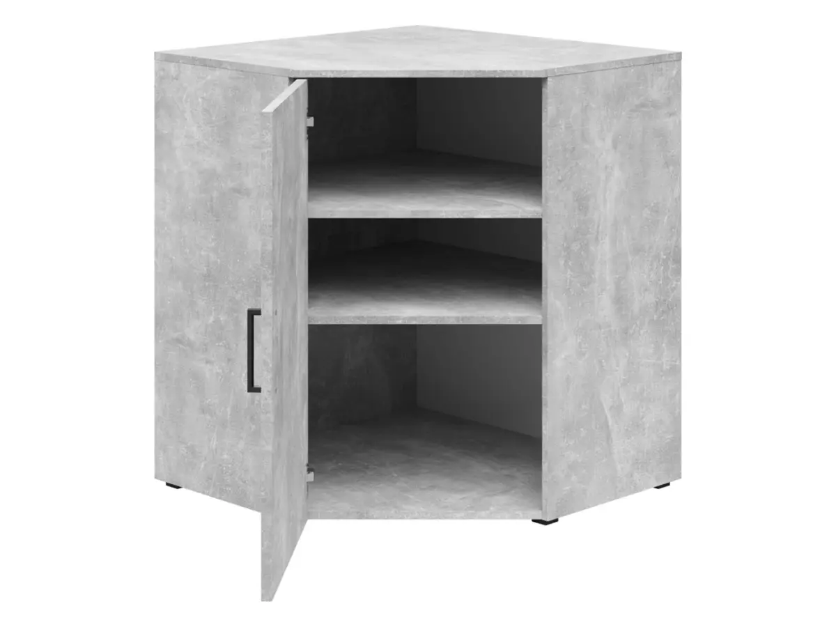 Estantería de esquina MultiDo 71,5x71,5 cm con puertas atelier claro